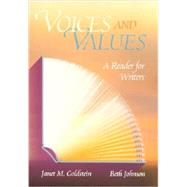 Voices and Values : A Reader for Writers,9780944210093 Voices and Values : A Reader for Writers,9780944210093