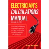 Electrician's Calculations Manual, Second Edition,9780071770163 Electrician's Calculations Manual, Second Edition,9780071770163