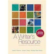 A Writer's Resource (spiral-bound) 2009 MLA Update, Student Edition,9780077300753 A Writer's Resource (spiral-bound) 2009 MLA Update, Student Edition,9780077300753