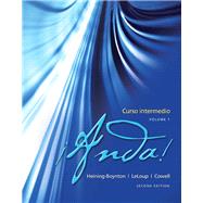 ¡Anda! Curso intermedio, Volume 1 Plus MySpanishLab (one semester) with eText -- Access Card Package,9780205981151 ¡Anda! Curso intermedio, Volume 1 Plus MySpanishLab (one semester) with eText -- Access Card Package,9780205981151
