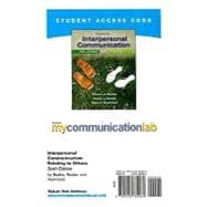 MyCommunicationLab -- Standalone Access Card -- for Interpersonal Communication,9780205782260 MyCommunicationLab -- Standalone Access Card -- for Interpersonal Communication,9780205782260