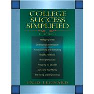 College Success Simplified Value Package (includes Pearson Student Planner),9780205662456 College Success Simplified Value Package (includes Pearson Student Planner),9780205662456