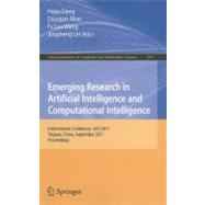 Emerging Research in Artificial Intelligence and Computation..., 9783642242816
