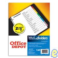 Office Depot® Brand Multicolor Preprinted Table Of Contents Dividers, 1–15 Tab Item #912124,9788888892993 Office Depot® Brand Multicolor Preprinted Table Of Contents Dividers, 1–15 Tab Item #912124,9788888892993