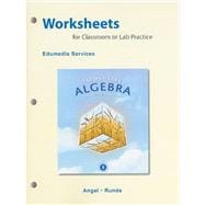 Worksheets for Classroom or Lab Practice for Elementary Algebra for College Students,9780321653062 Worksheets for Classroom or Lab Practice for Elementary Algebra for College Students,9780321653062