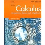 Calculus: Graphical, Numerical, Algebraic, AP Edition,9780132014083 Calculus: Graphical, Numerical, Algebraic, AP Edition,9780132014083