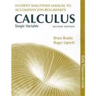 Single Variable Calculus, Early Transcendentals Student's So..., 9781429255004
