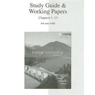 Study Guide & Working Papers Ch 1-13 to accompany College Accounting 12e Chapters 1-13,9780073365756 Study Guide & Working Papers Ch 1-13 to accompany College Accounting 12e Chapters 1-13,9780073365756