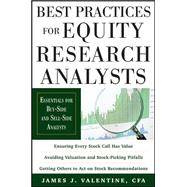 Best Practices for Equity Research Analysts: Essentials for..., 9780071736381