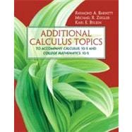 Additional Calculus Topics,9780131856820 Additional Calculus Topics,9780131856820