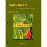 Worksheets for Classroom or Lab Practice for Basic College Mathematics,9780321627285 Worksheets for Classroom or Lab Practice for Basic College Mathematics,9780321627285