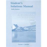Student's Solutions Manual for Elementary and Intermediate Algebra,9780321627346 Student's Solutions Manual for Elementary and Intermediate Algebra,9780321627346
