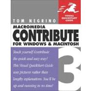 Macromedia Contribute 3 for Windows and Macintosh Visual Qui..., 9780321267887