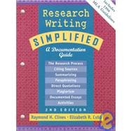 Research Writing Simplified : MLA Update,9780321038067 Research Writing Simplified : MLA Update,9780321038067