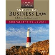 Anderson's Business Law and the Legal Environment, Comprehensive Edition,9780324638189 Anderson's Business Law and the Legal Environment, Comprehensive Edition,9780324638189