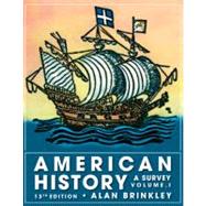 American History: A Survey, Volume 1,9780077238551 American History: A Survey, Volume 1,9780077238551