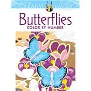 Creative Haven Butterflies Color by Number Coloring Book