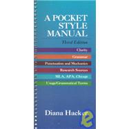 A Pocket Style Manual,9780312258726 A Pocket Style Manual,9780312258726
