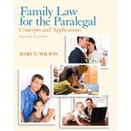 Family Law for the Paralegal : Concepts and Applications, 9780135109489