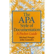 The APA Style of Documentation A Pocket Guide,9780136049708 The APA Style of Documentation A Pocket Guide,9780136049708