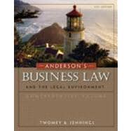 Study Guide for Twomey/Jennings' Anderson's Business Law Comprehensive and Standard versions, 21st Edition,9780324829785 Study Guide for Twomey/Jennings' Anderson's Business Law Comprehensive and Standard versions, 21st Edition,9780324829785