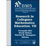 ISBN 9780821849965 product image for Research in Collegiate Mathematics Education. VII | upcitemdb.com